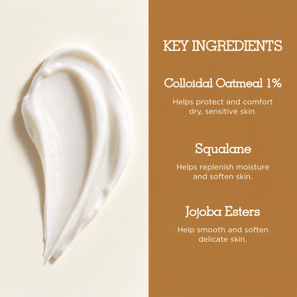 Key ingredients in Jolune Barrier Cream: colloidal oatmeal, shea butter and coconut oil