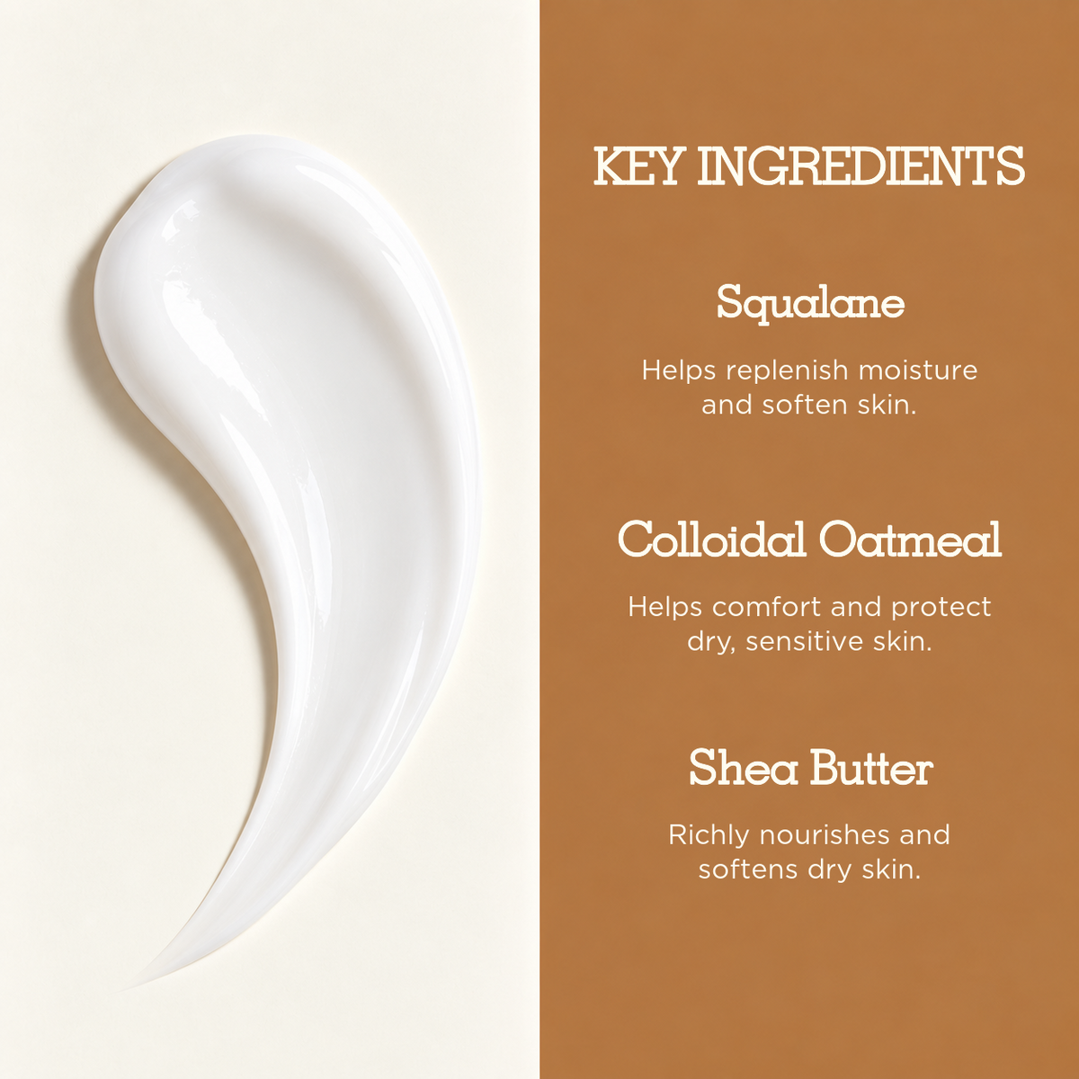 Key ingredients in Jolune Nourishing Body Lotion: colloidal oatmeal, squalane and shea butter